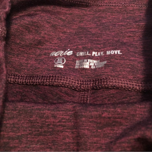 Aerie Burgundy Leggings - Picture 4 of 7